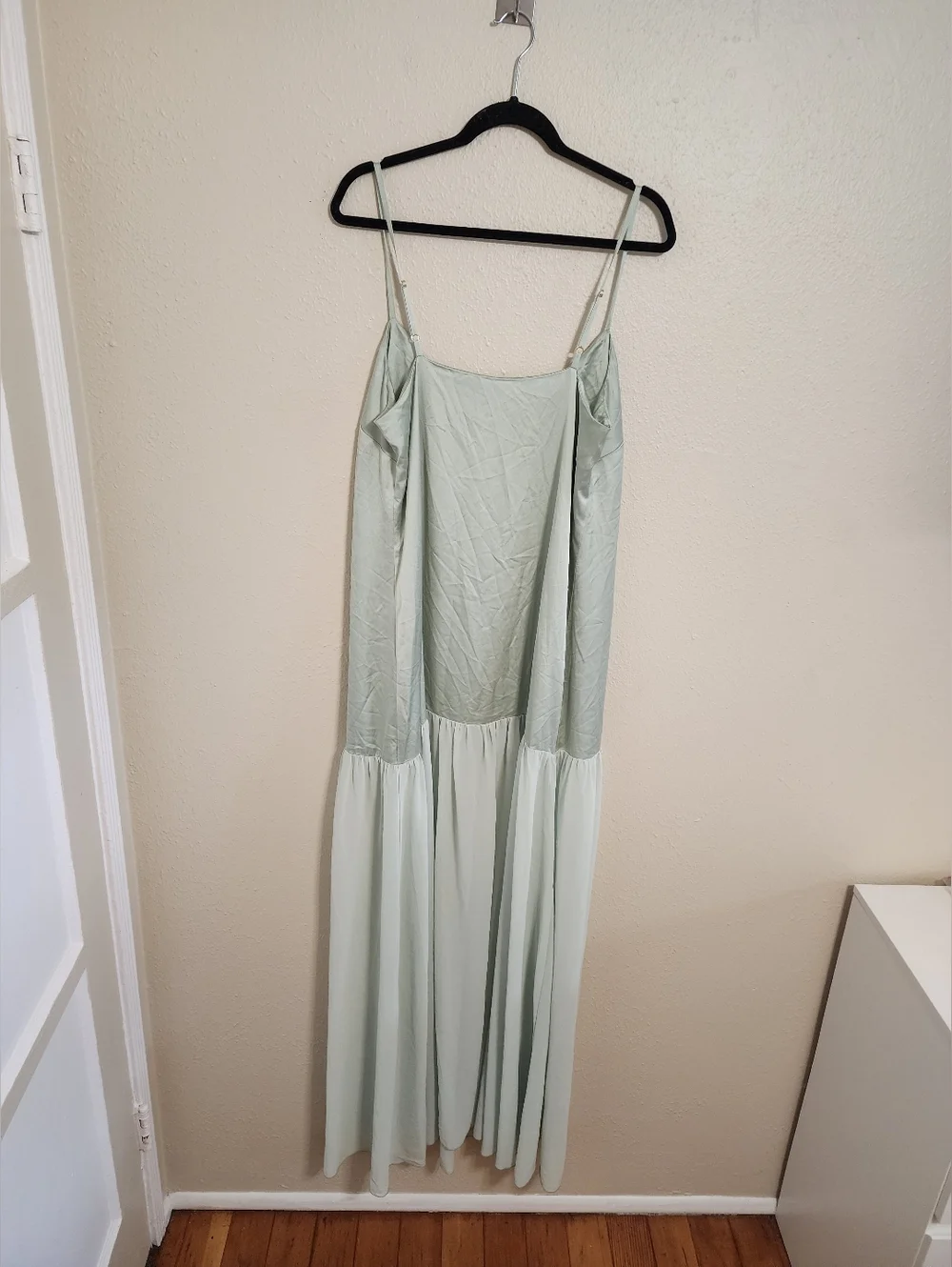 Show Me Your MuMu Dalia Pistachio Luxe Satin Maxi Dress XL Wedding Party Formal - Picture 9 of 10